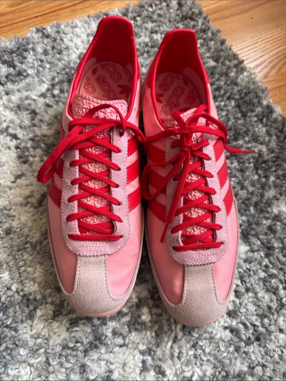 adidas Pink and Red Low-Top Sneakers